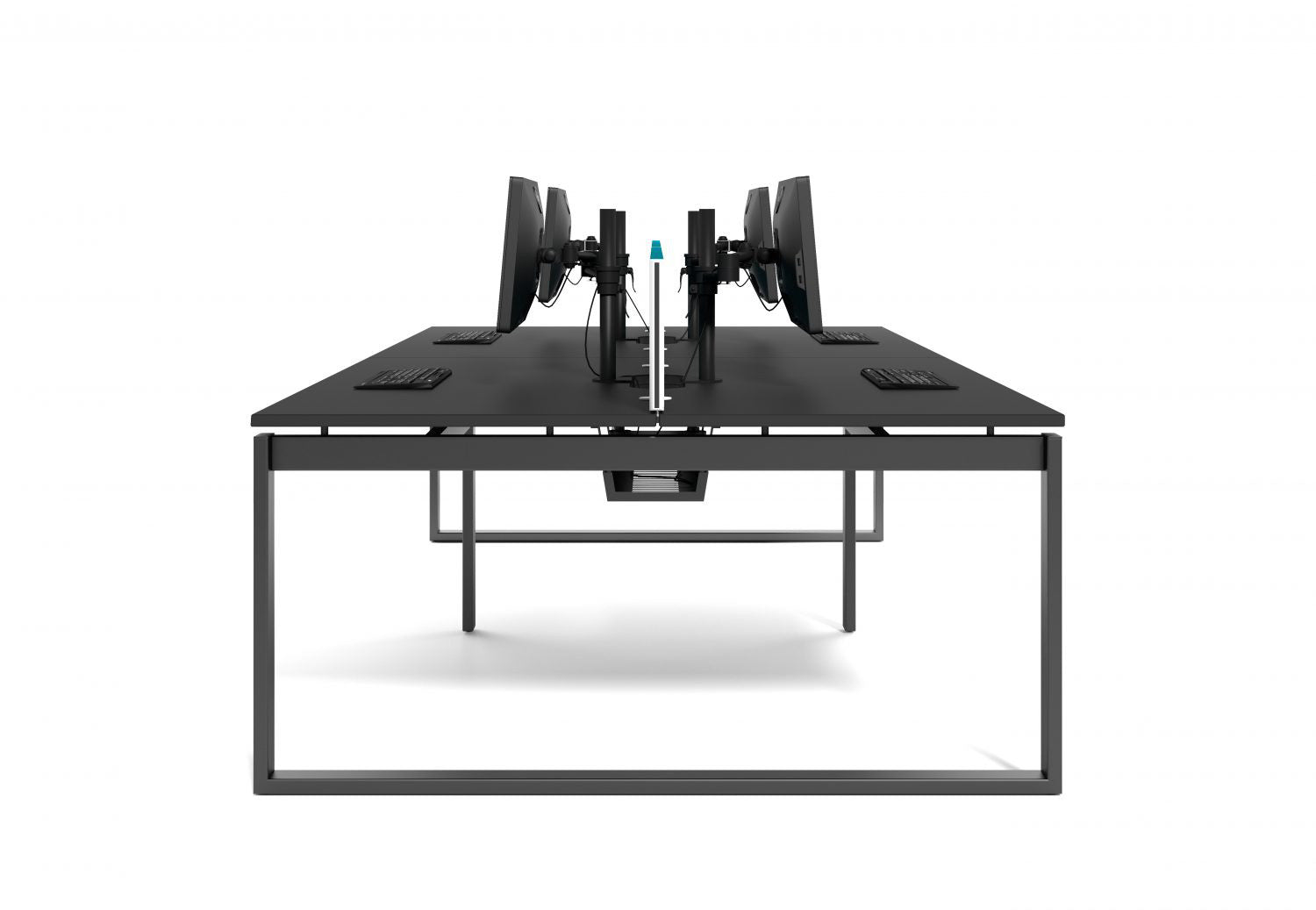 Switch 2 Person Bench Desk, Closed Leg