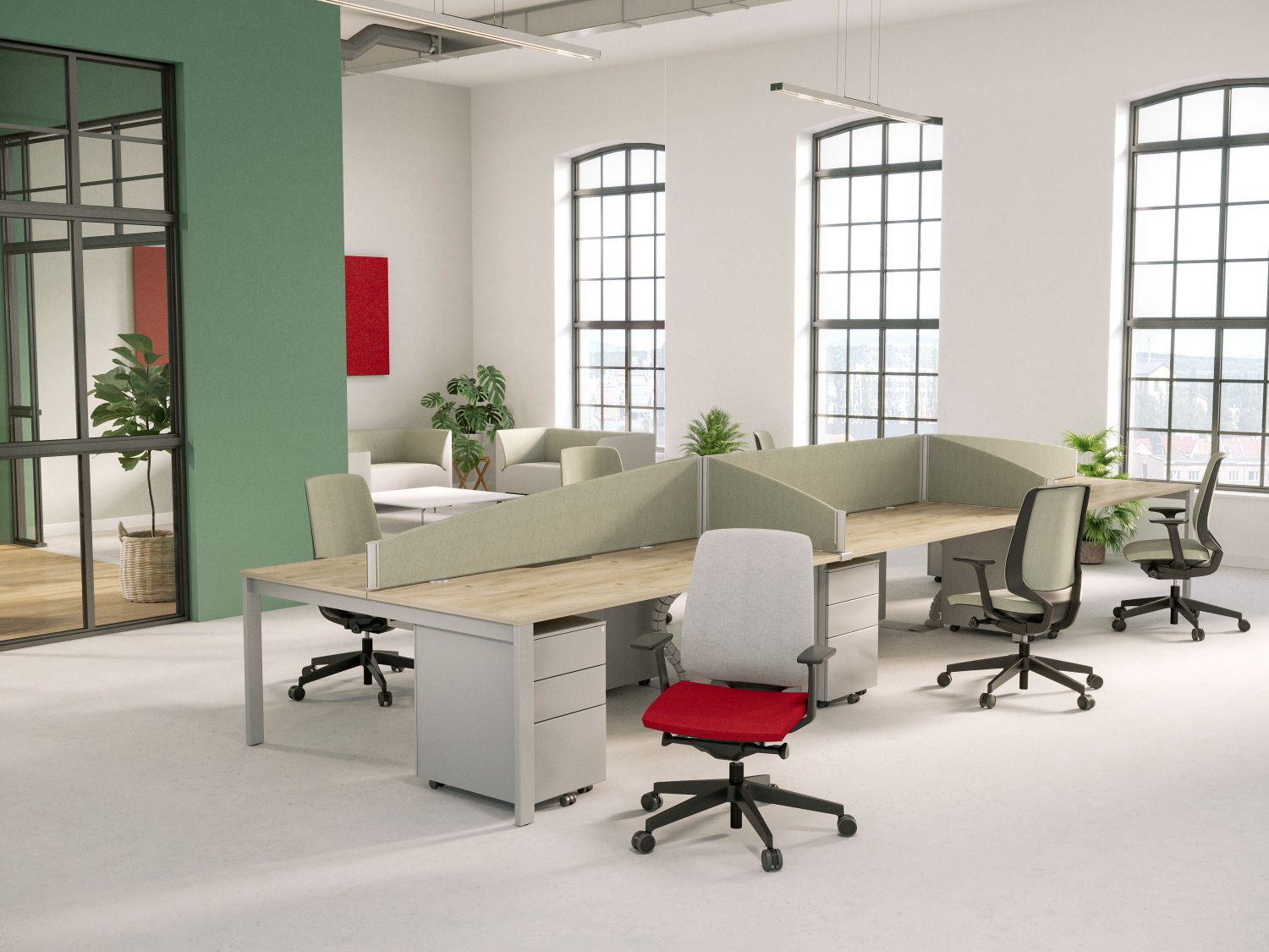 Switch 2 Person Bench Desk Addon - 1800mm