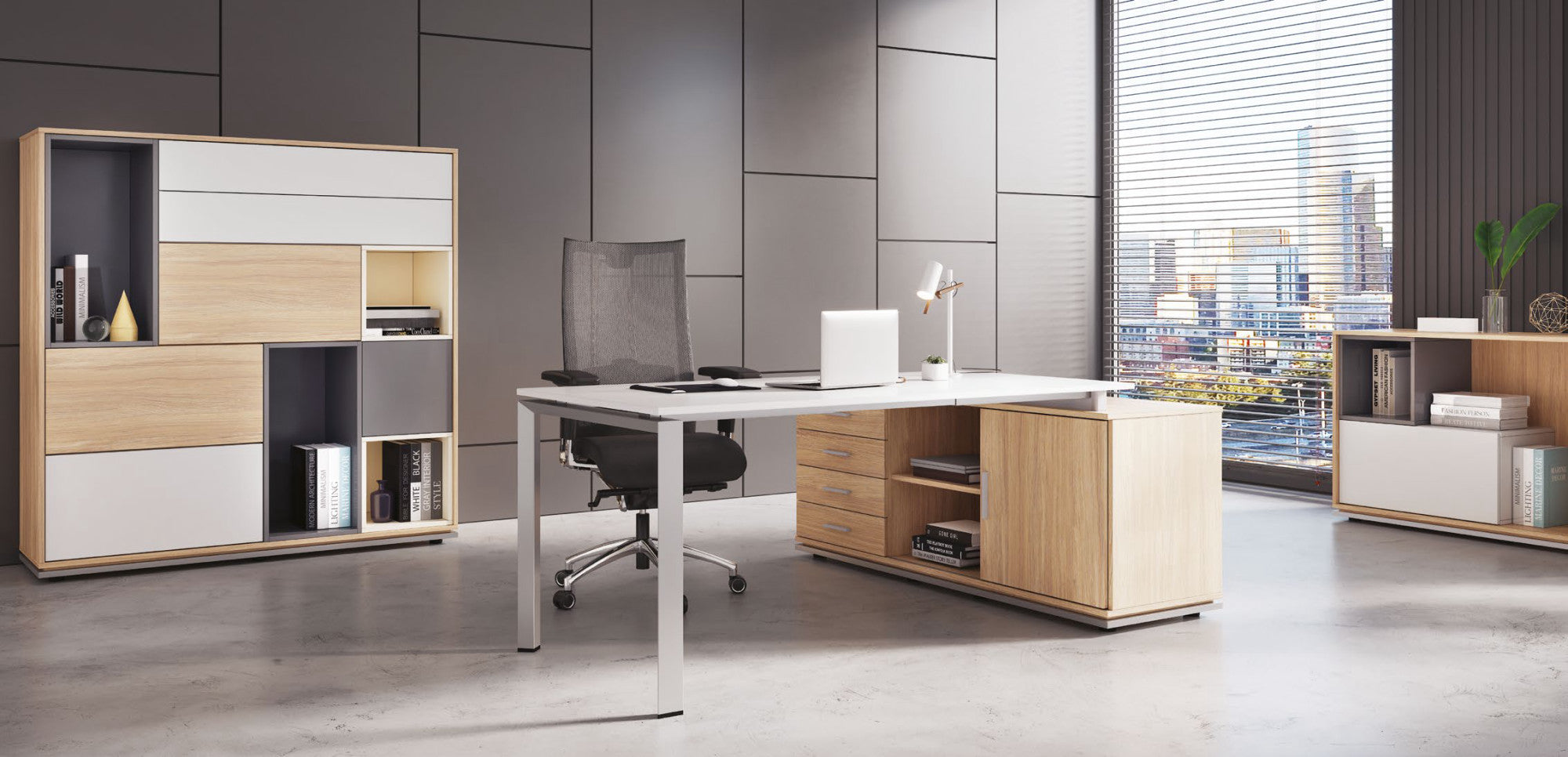 Trio Rectangular Desk 1600x800x735 mm