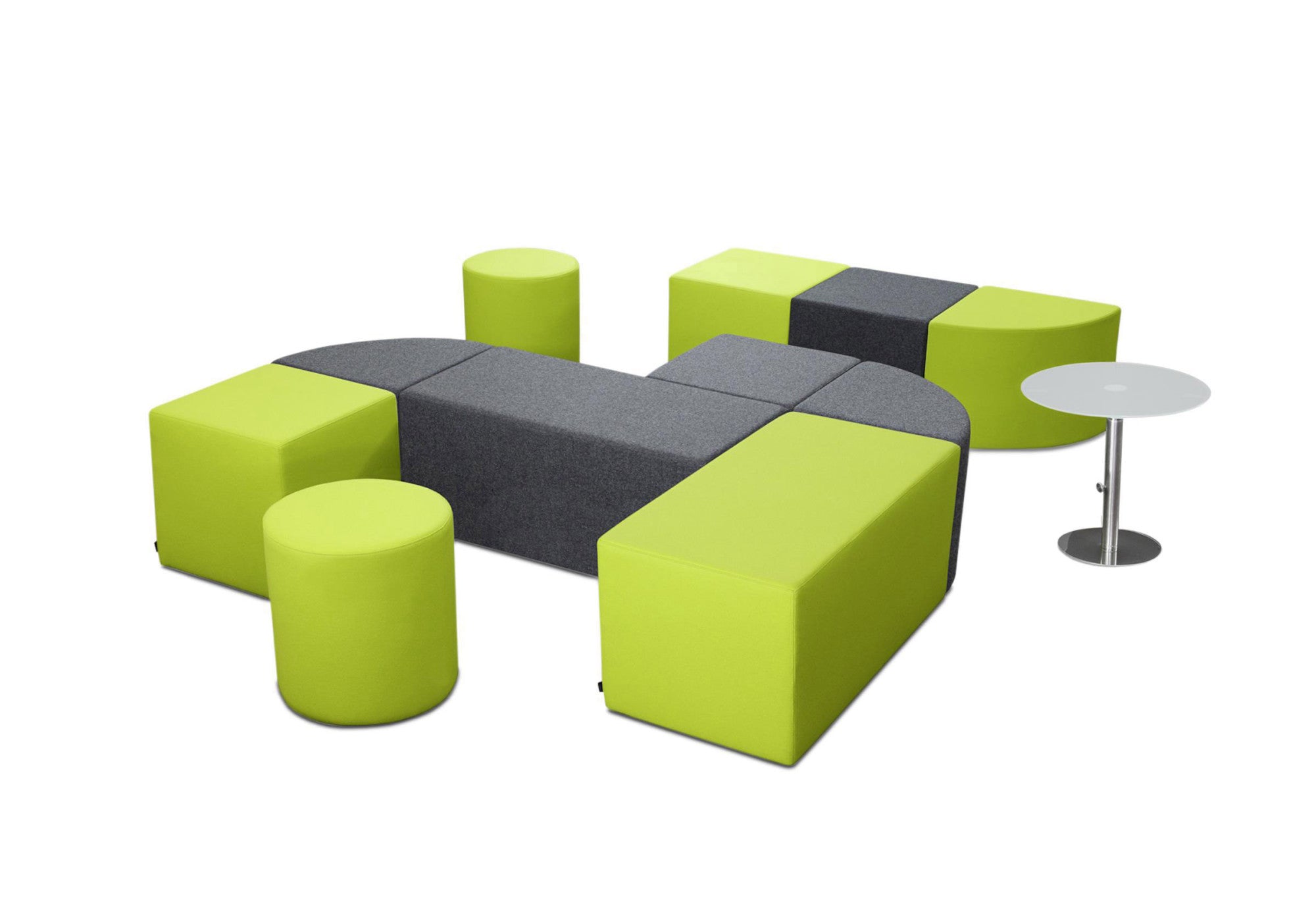Volt & Square 90 Degree Corner Section Pouffe