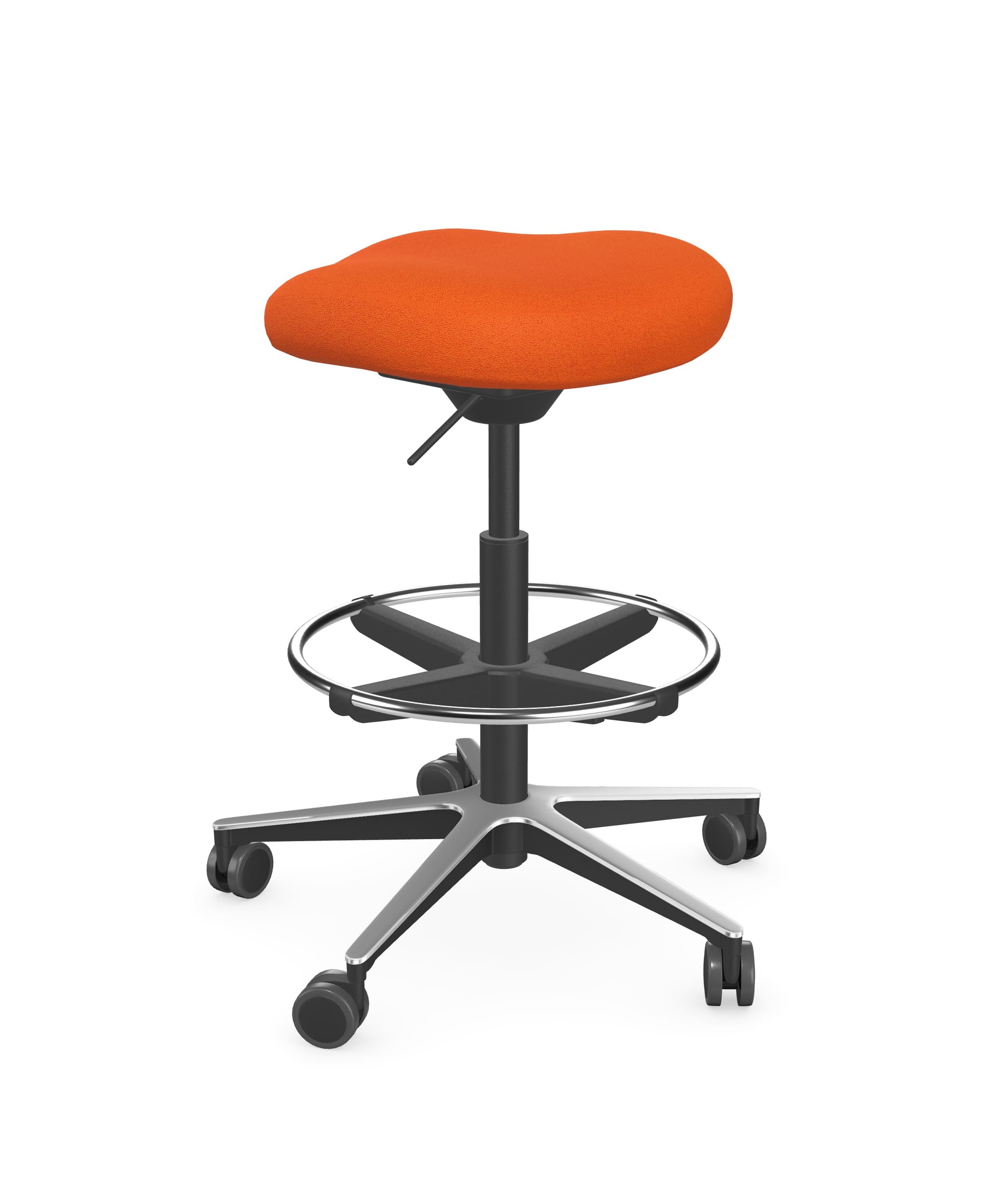 Work Stool 5 Star Aluminium Base
