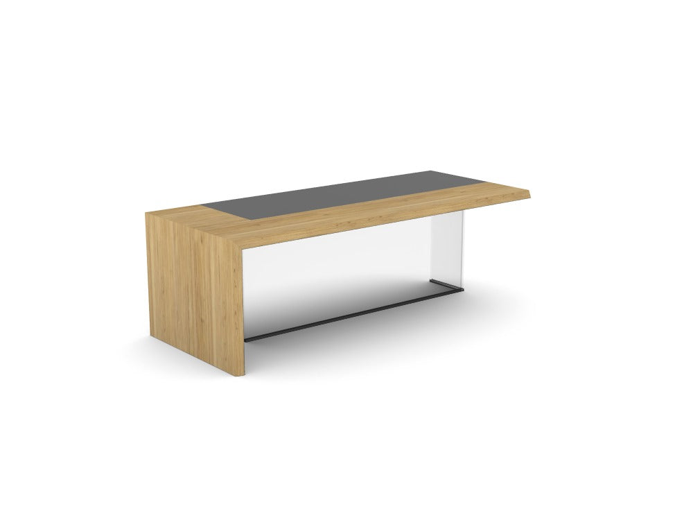 Soreno Desk with Transparent Tempered Glass Leg - Custom Design Ref: VGAQXM