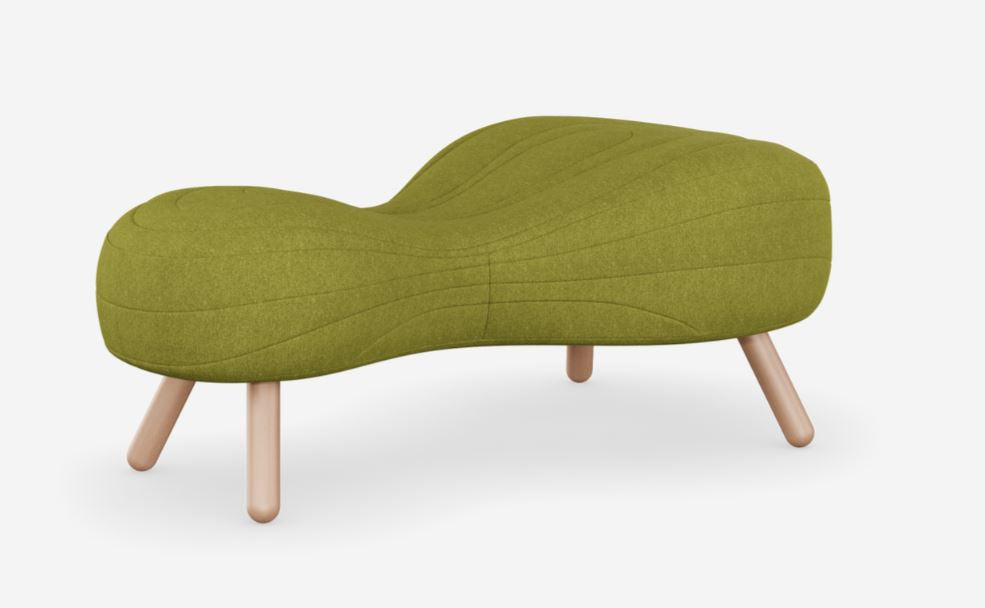 Bouli 2 Seater Wooden Legs - BO2N