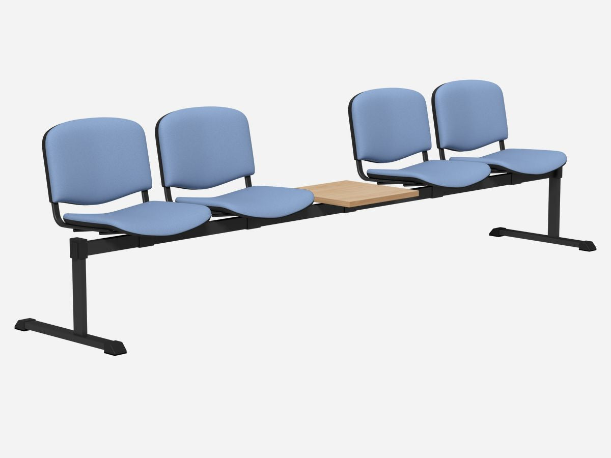 OI Series Bench with Table, Upholstered Backrest