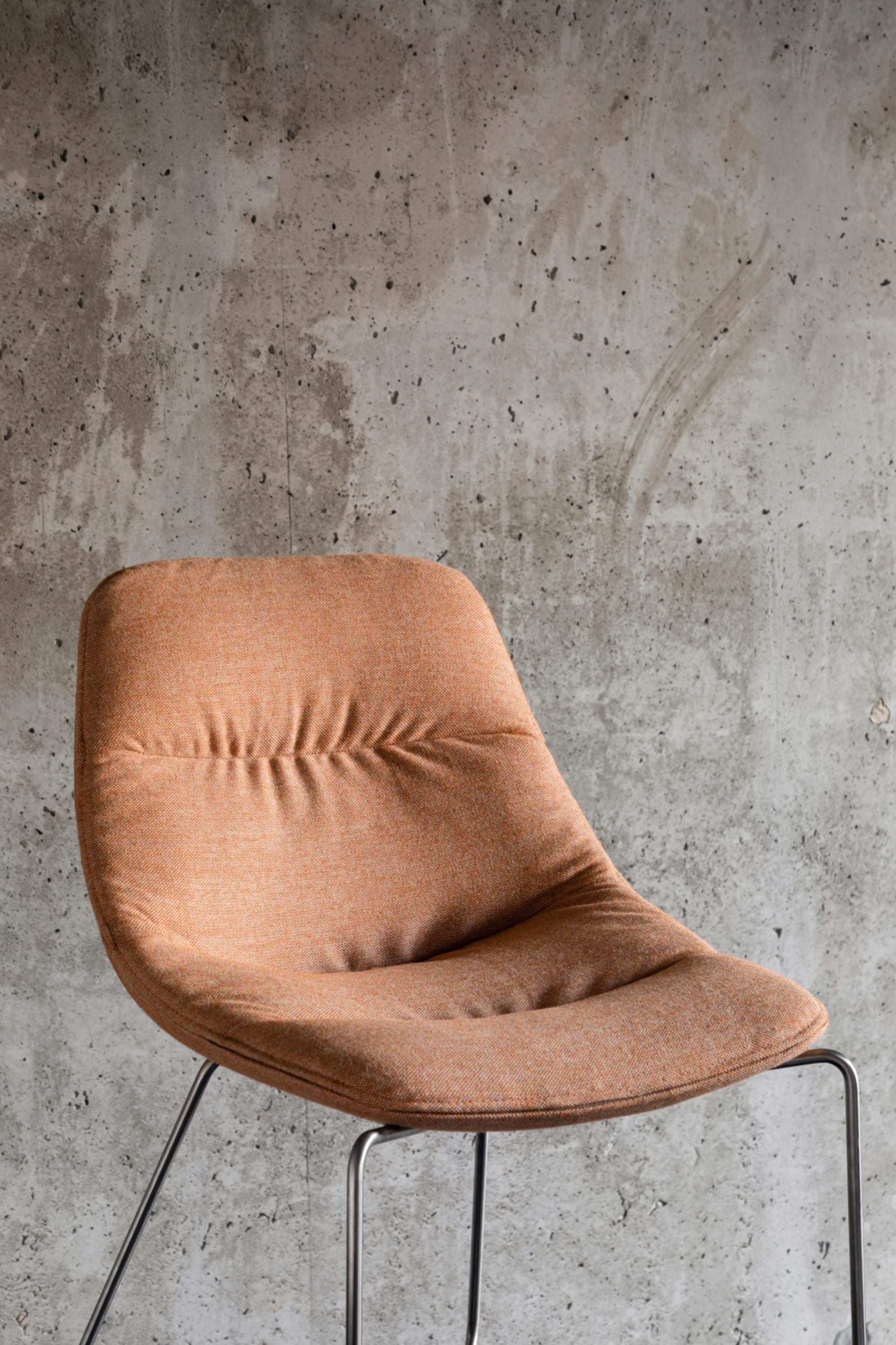 Mishell Soft Chair Skid Metal Legs